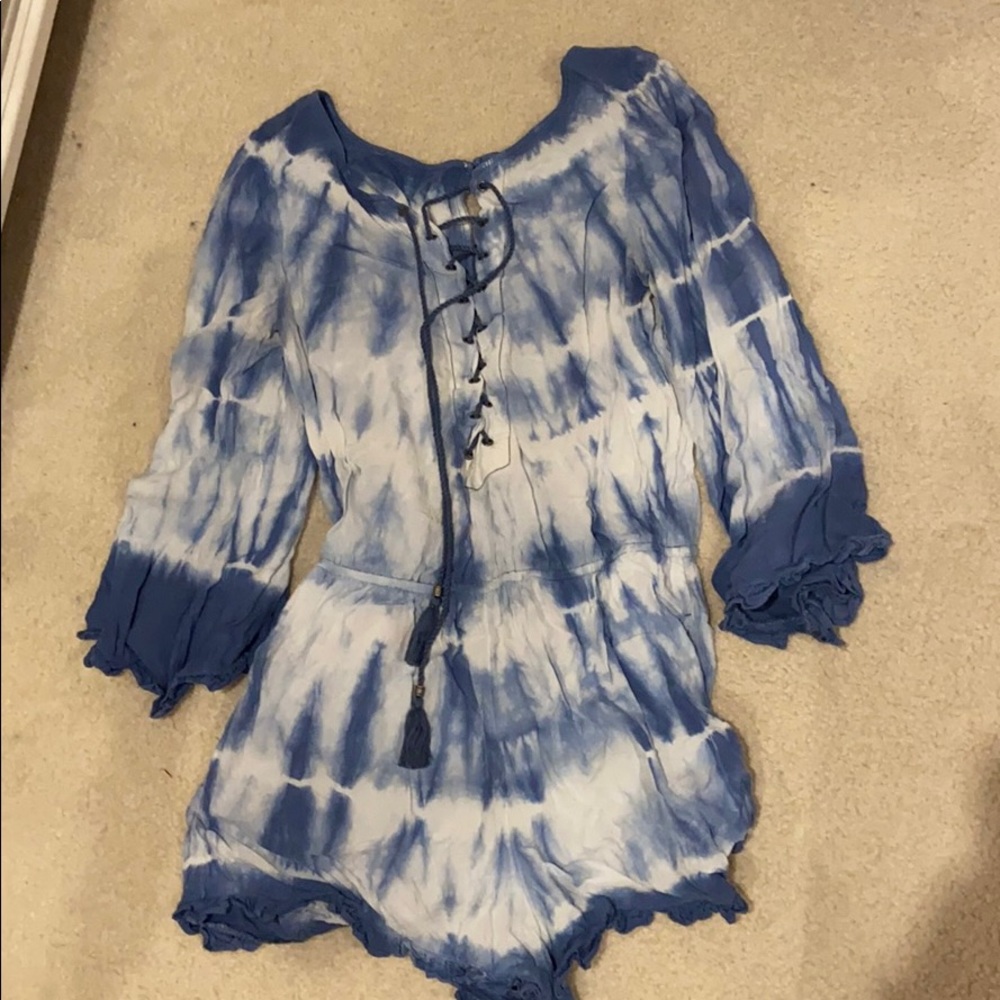Blue & White Romper